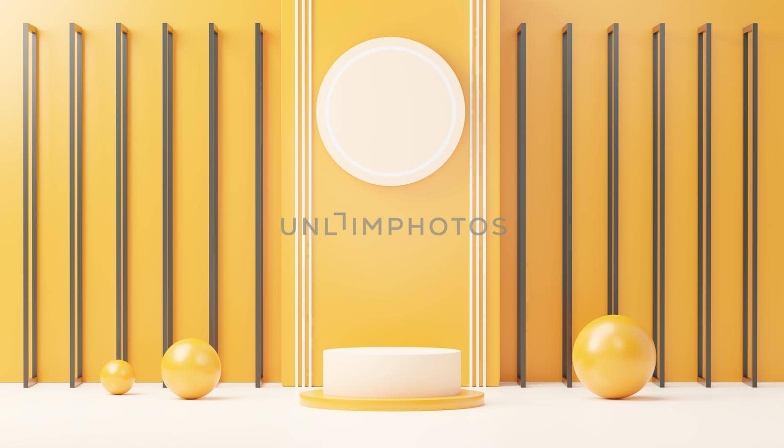 3d render abstract display podium platform for  product presentation and advertising. Minimal scene backdrop with clean design. Vacant pedestal for mock up. Empty stage with pastel color for cosmetic. by tanatpon13p