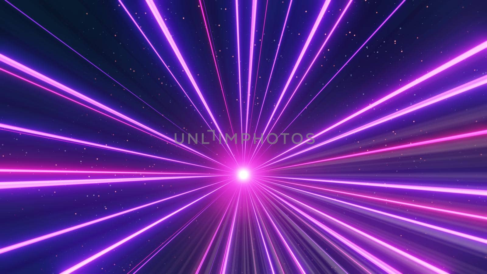 3d render of flash neon and light glowing on dark scene. Speed light tunnel through the city or urban. Technology internet of future network. Sci fiction of hyperspace interstellar travel. by tanatpon13p