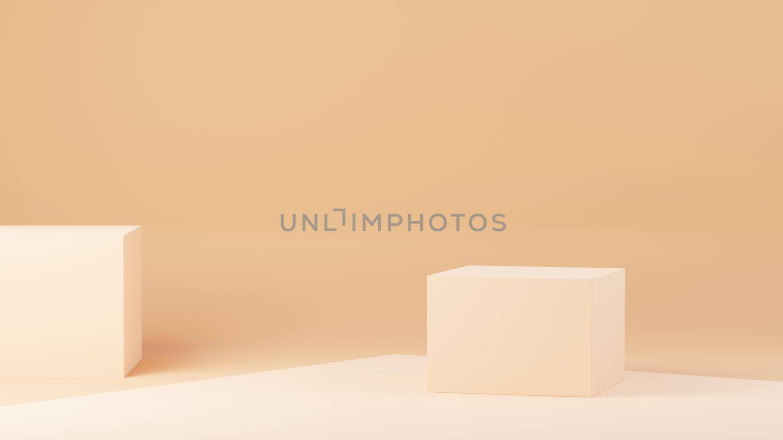 3d render abstract display podium platform for  product presentation and advertising. Minimal scene backdrop with clean design. Vacant pedestal for mock up. Empty stage with pastel color for cosmetic.