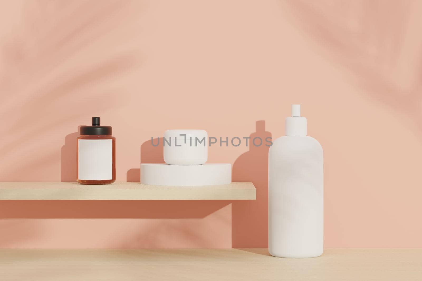 3d render of blank cosmetics skincare product or packaging for mock up. Terrazzo design. Beauty soap and spa concept. Lotion oil moisture for skin health. Premium and luxury design for branding. by tanatpon13p