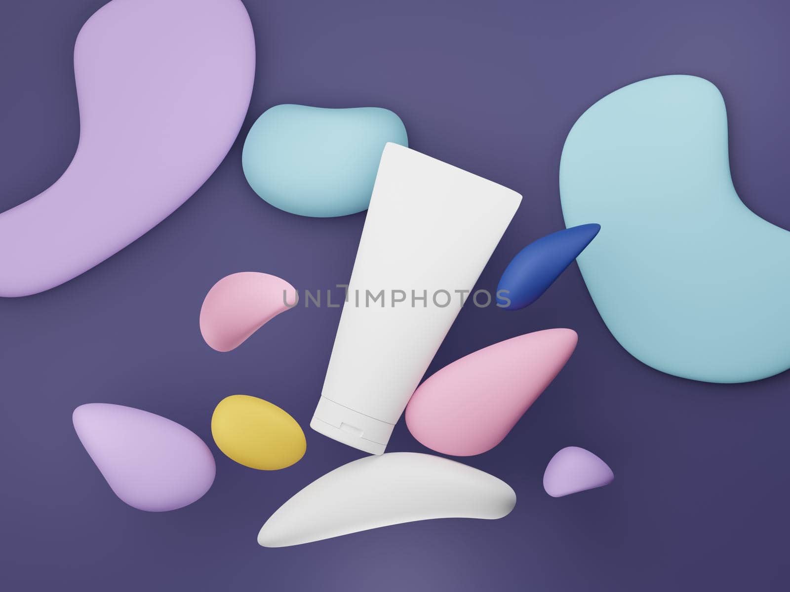 3d render of blank cosmetics skincare product or packaging for mock up. Beauty soap and spa concept. Lotion oil moisture for skin health. Premium and luxury design for branding. by tanatpon13p