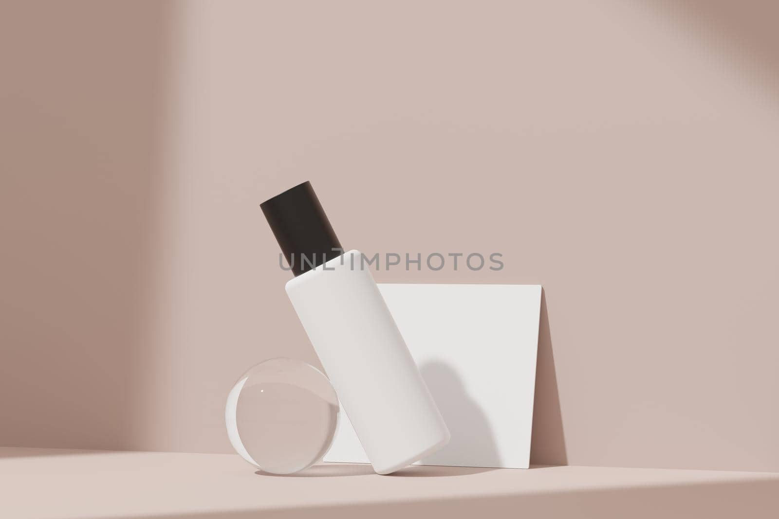 3d render of blank cosmetics skincare product or packaging for mock up. Terrazzo design. Beauty soap and spa concept. Lotion oil moisture for skin health. Premium and luxury design for branding.