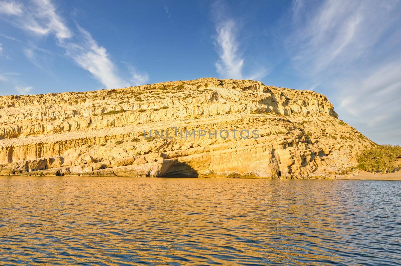 White rocks in Matala of Crete