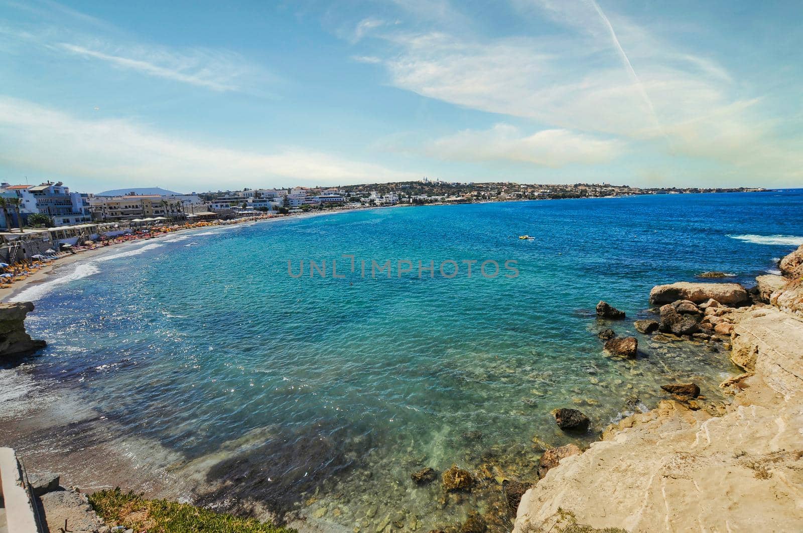 Hersonissos beach in Crete island by feelmytravel