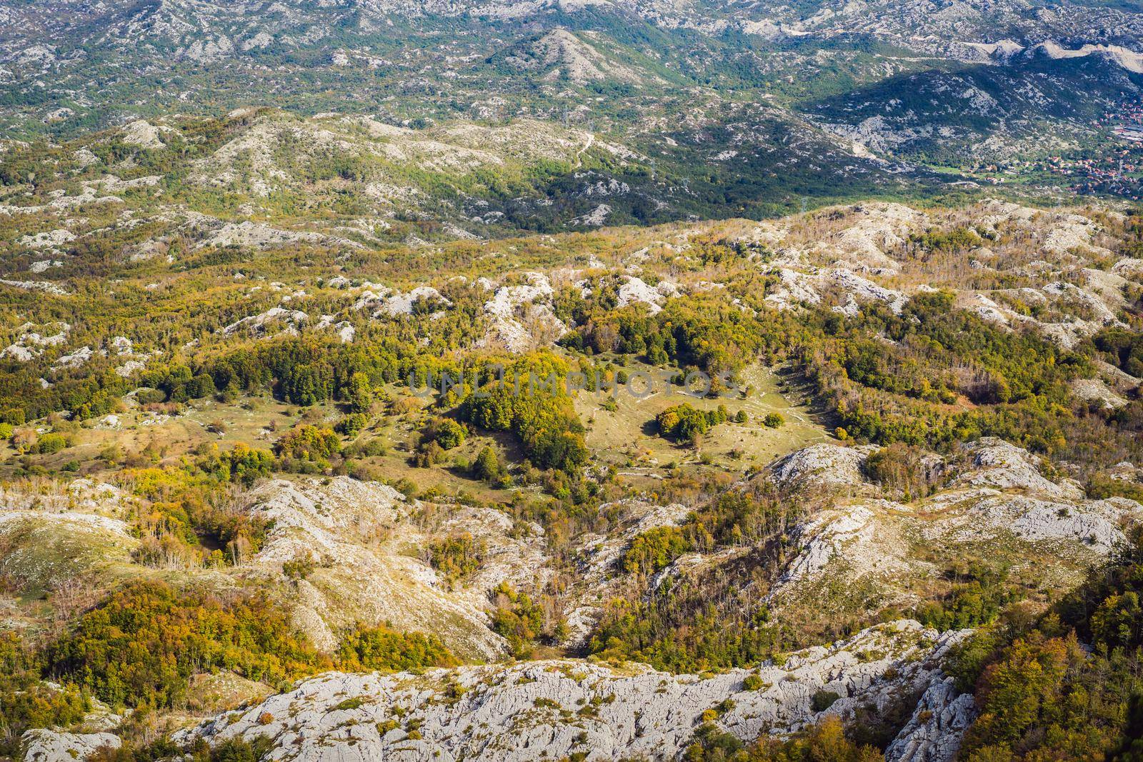 Summer mountain landscape at national park Lovcen, Montenegro. Sunny summer day by galitskaya