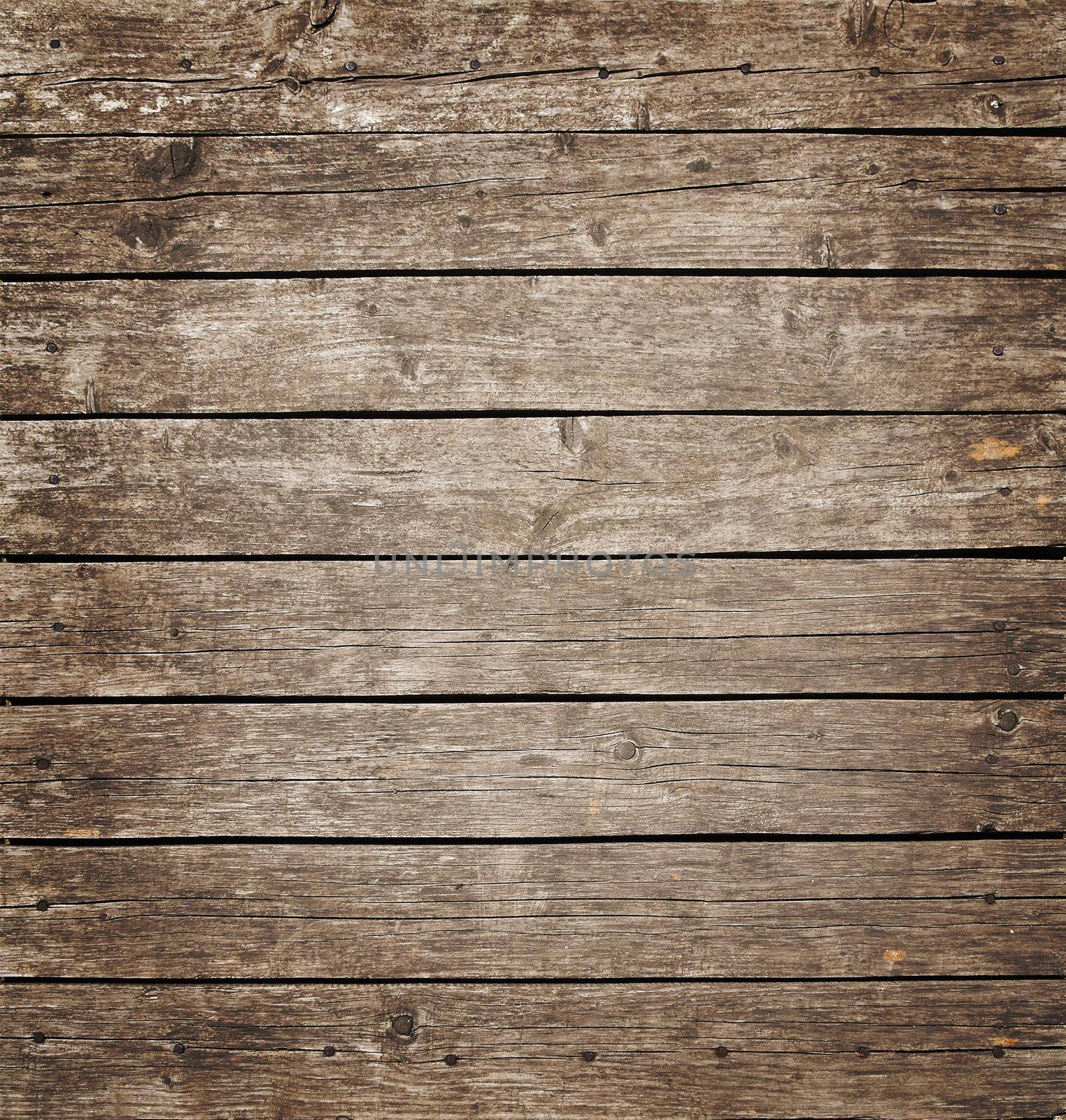 Square old vintage rustic aged antique wooden sepia panel with horizontal gaps, planks and chinks