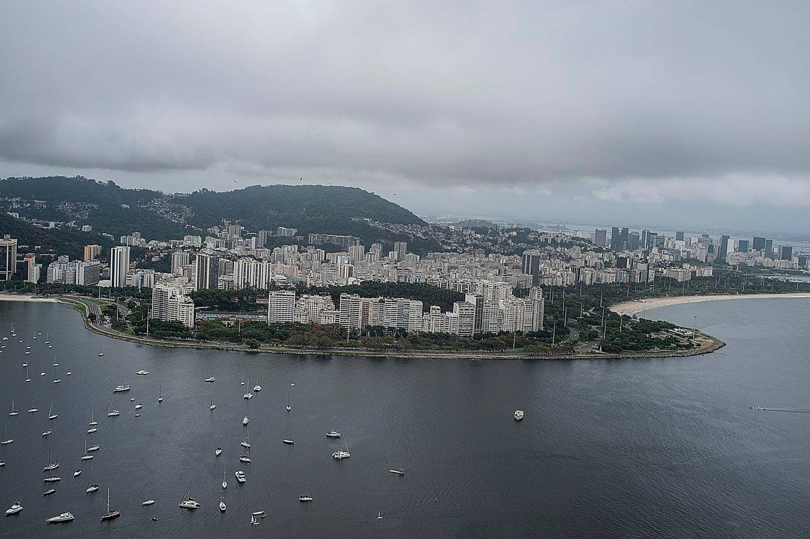 Panoramic view of Rio de Janeiro with playa Vermelha