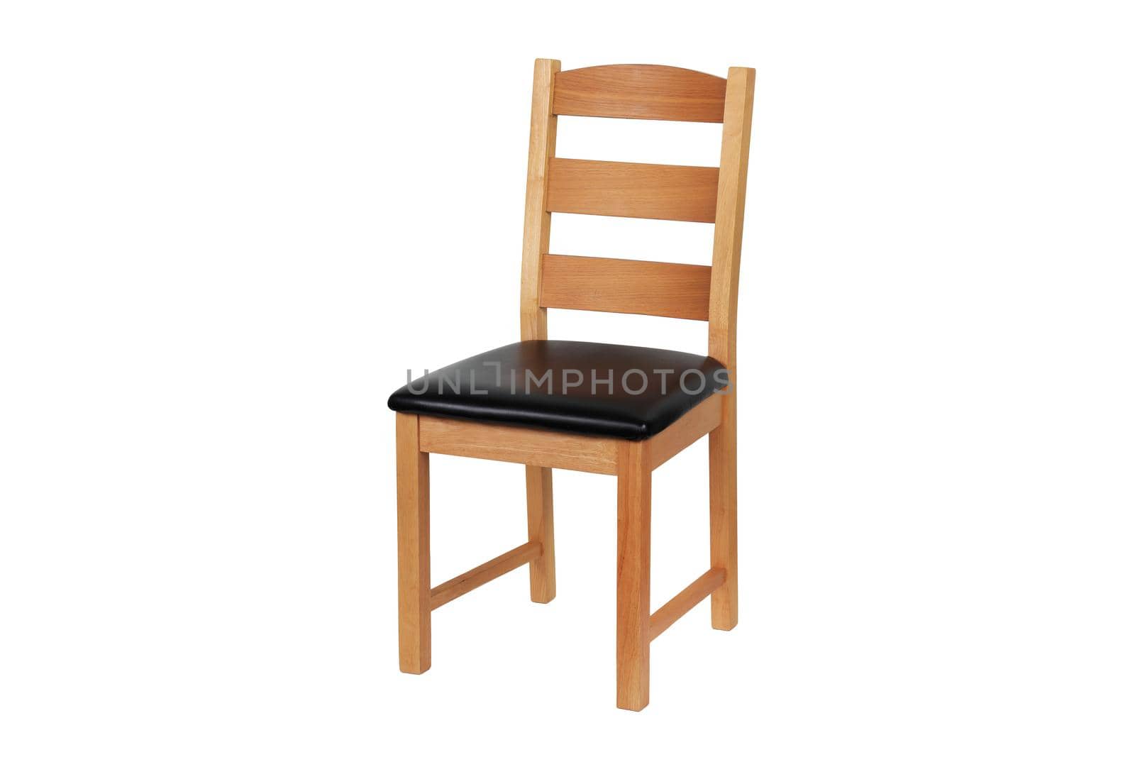 A dining chair on white with clipping path