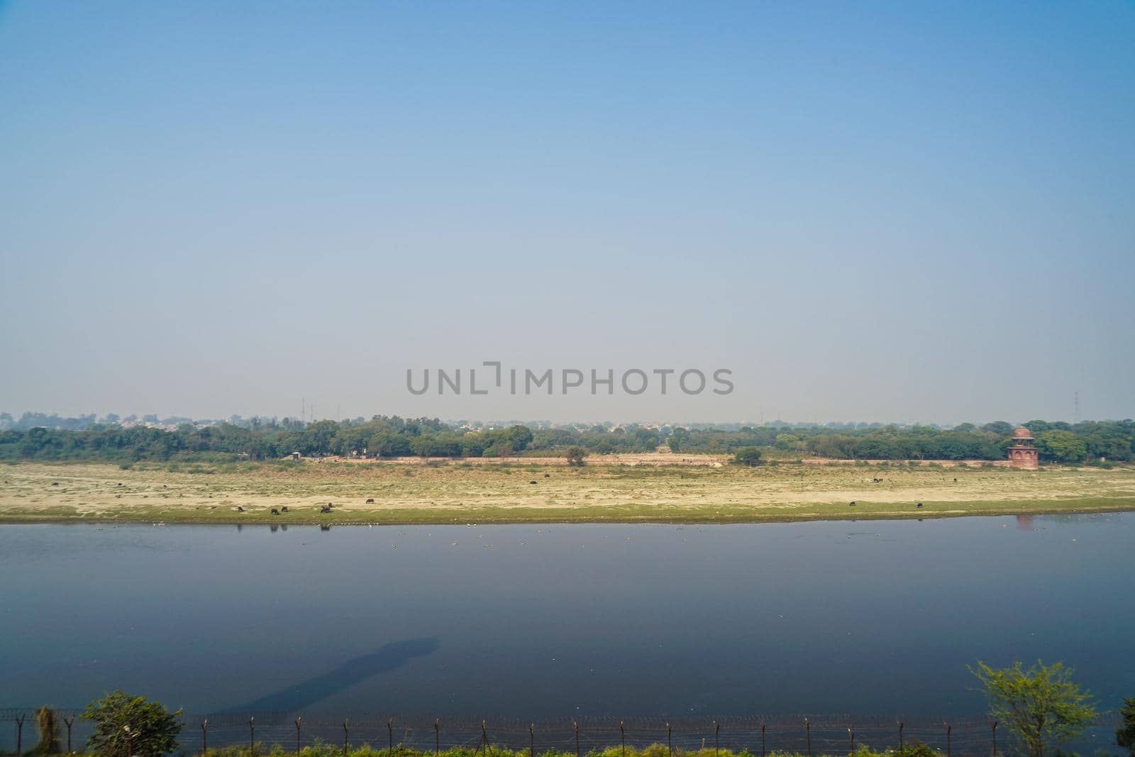 Indian Agras Yamana River and Riverbed. Shooting Location: India