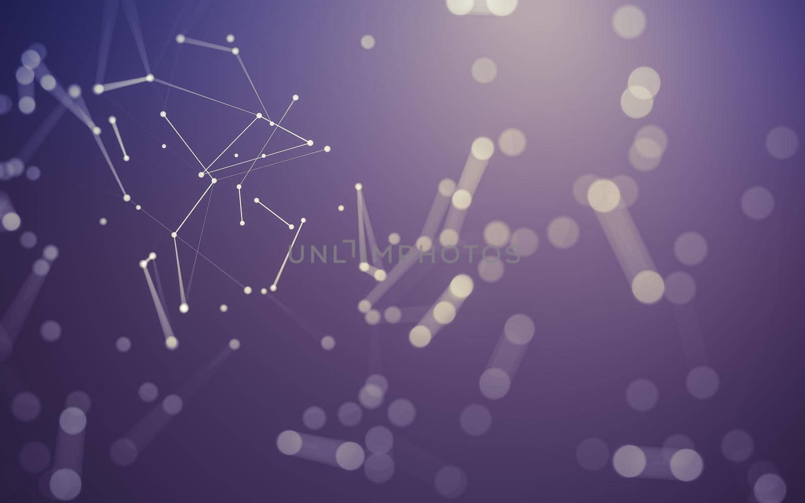 Abstract background. Molecules technology with polygonal shapes, connecting dots and lines. Connection structure. Big data visualization.  by teerawit