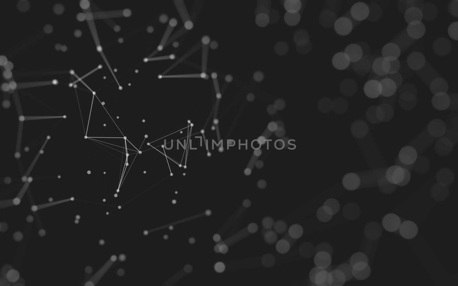 Abstract background. Molecules technology with polygonal shapes, connecting dots and lines. Connection structure. Big data visualization.  by teerawit