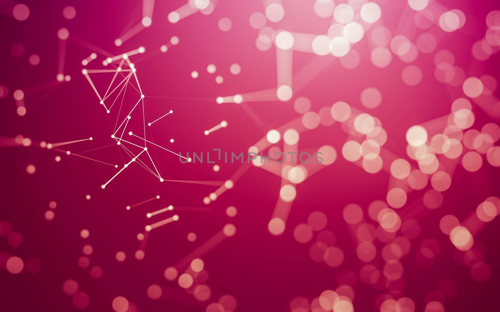 Abstract background. Molecules technology with polygonal shapes, connecting dots and lines. Connection structure. Big data visualization.  by teerawit