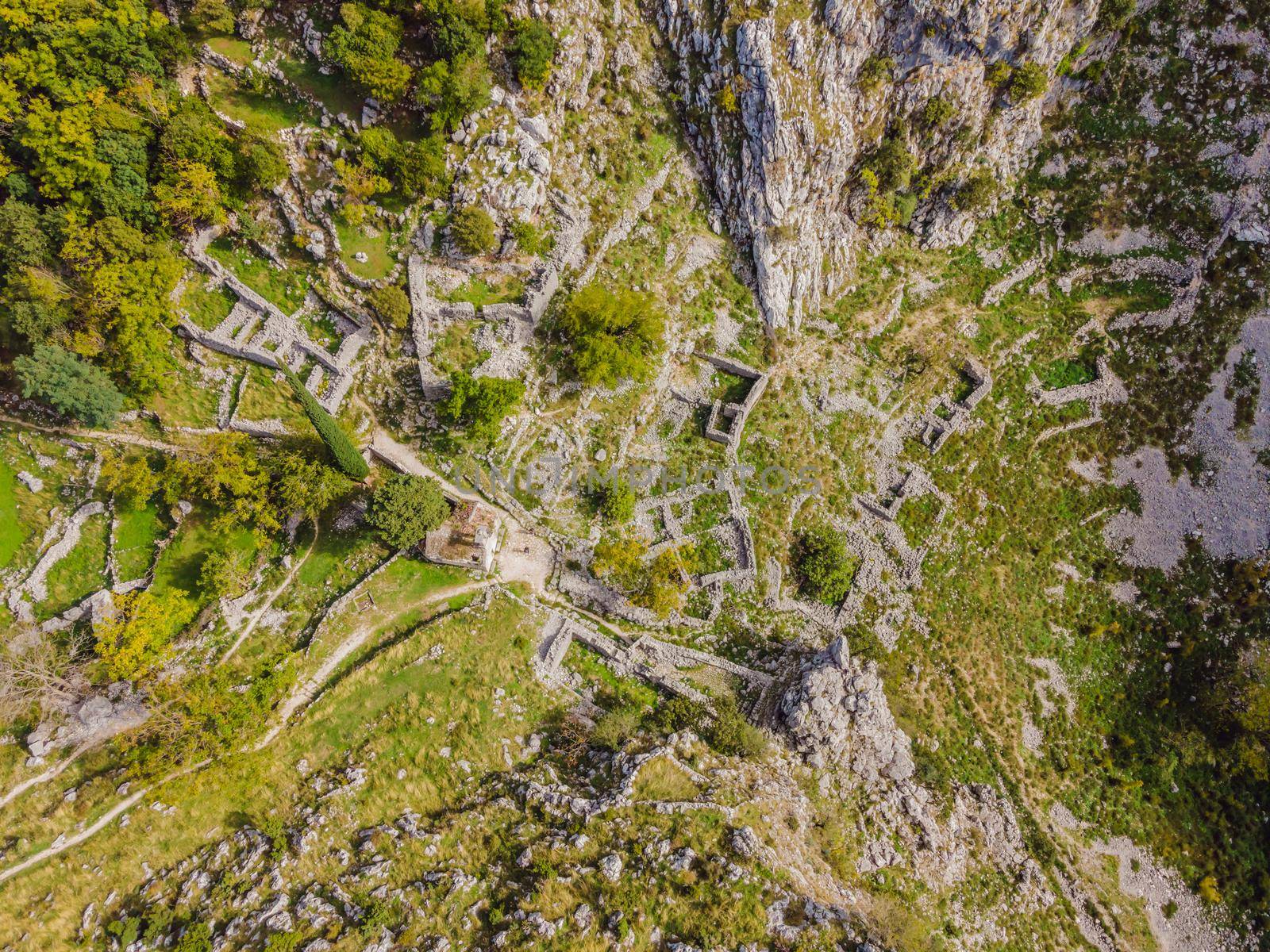 Montenegro. Bay of Kotor, Gulf of Kotor, Boka Kotorska and walled old city. Fortifications of Kotor is on UNESCO World Heritage List since 1979 by galitskaya