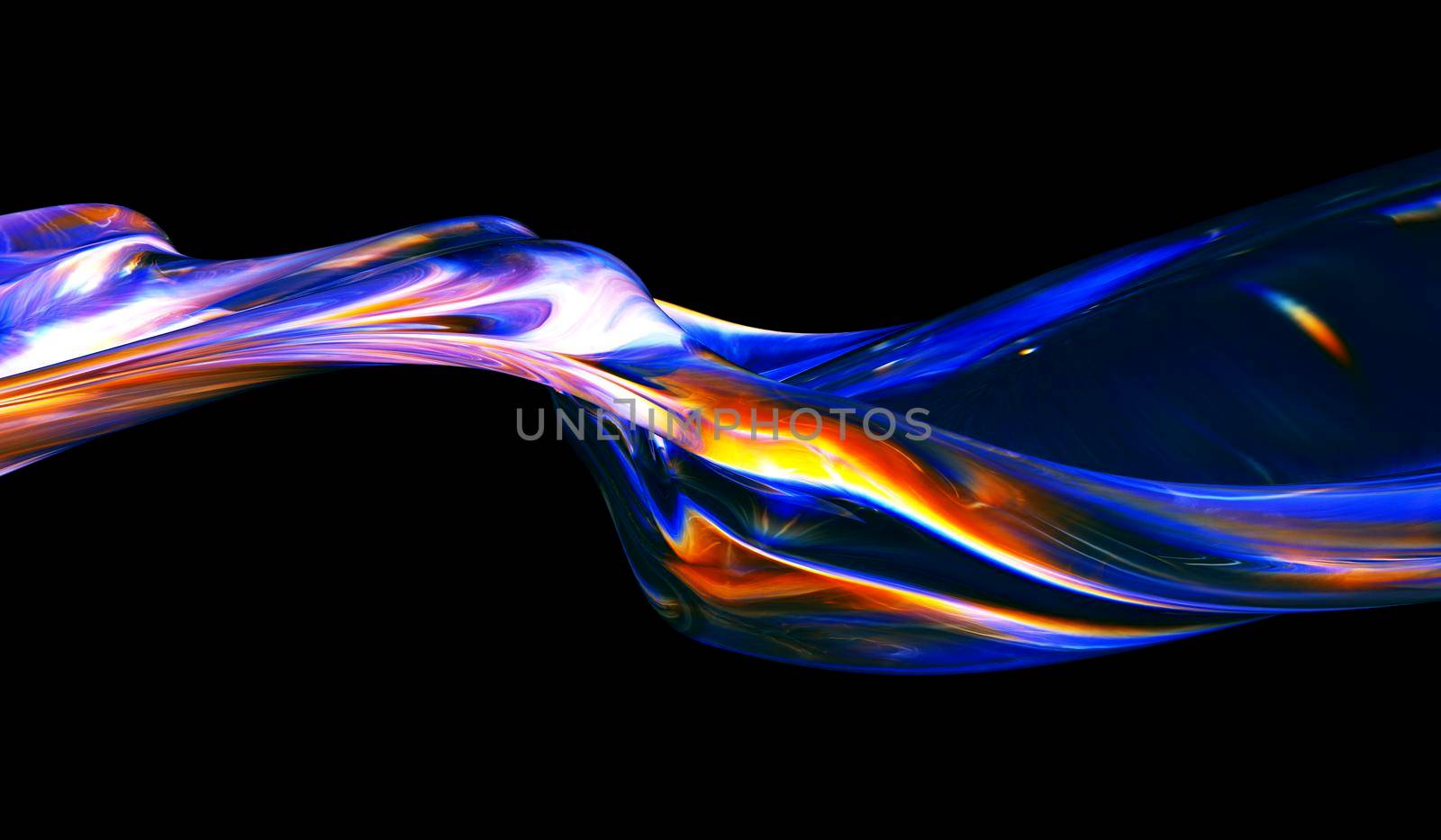 3d rendered abstract shape with detailed reflection and dispersion. by bawan