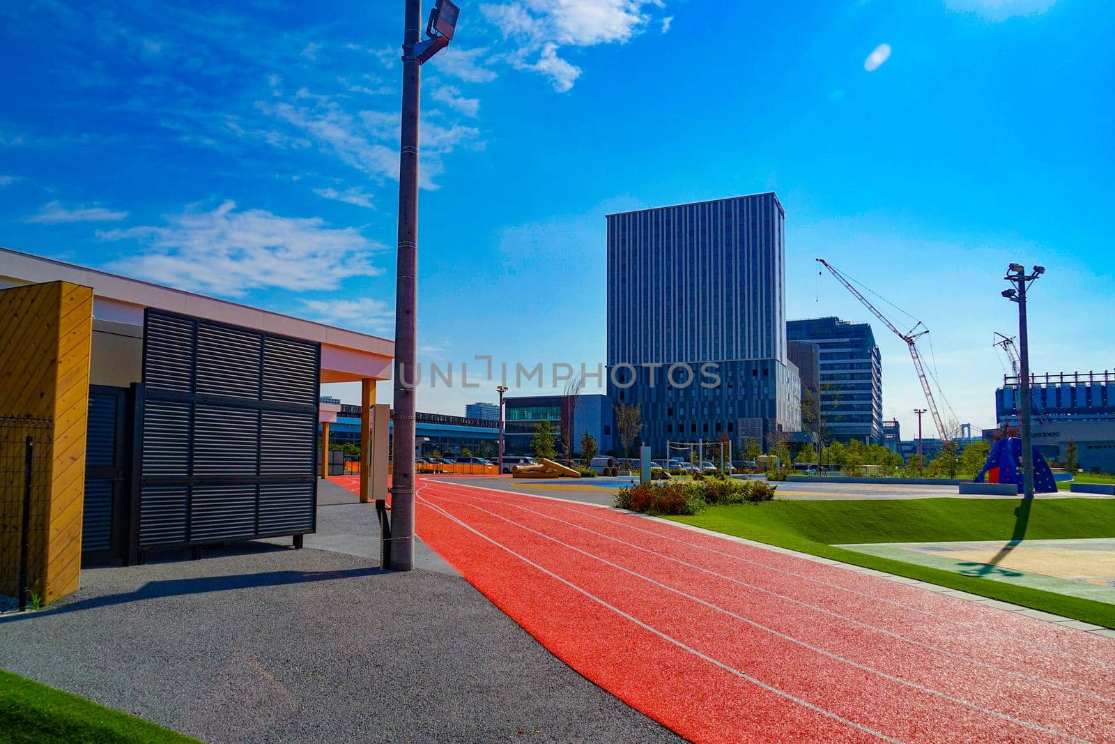 Toyosu athletic field. Shooting Location: Kyoto Ward, Tokyo