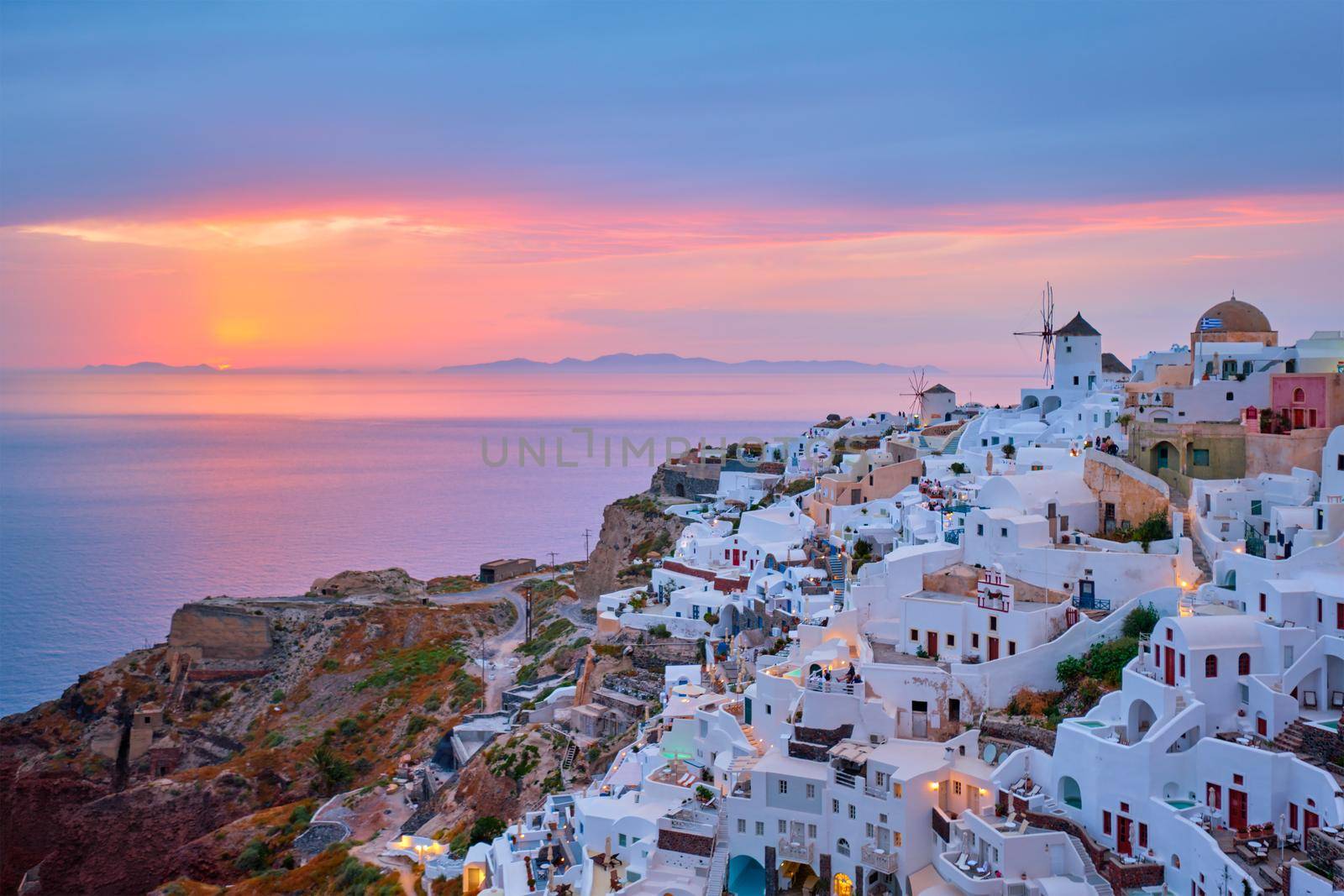Famous greek tourist destination Oia, Greece by dimol