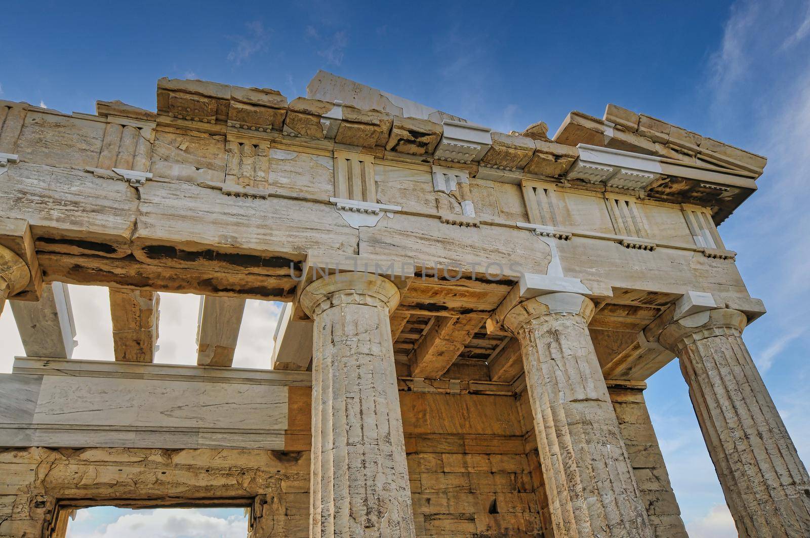 The Acropolis of Athens, Greece, with the Parthenon Temple during the day