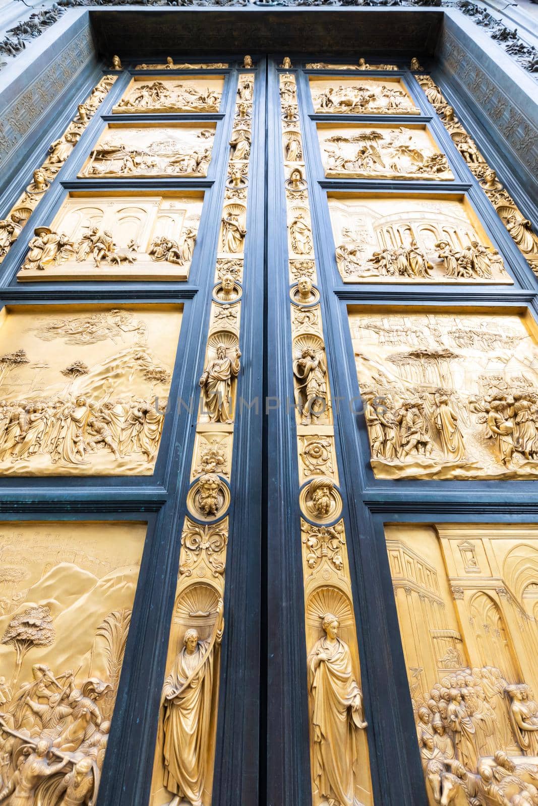 Florence Gate of Paradise: main old door of the Baptistry of Florence - Battistero di San Giovanni - located in front of the Cathedral by Perseomedusa
