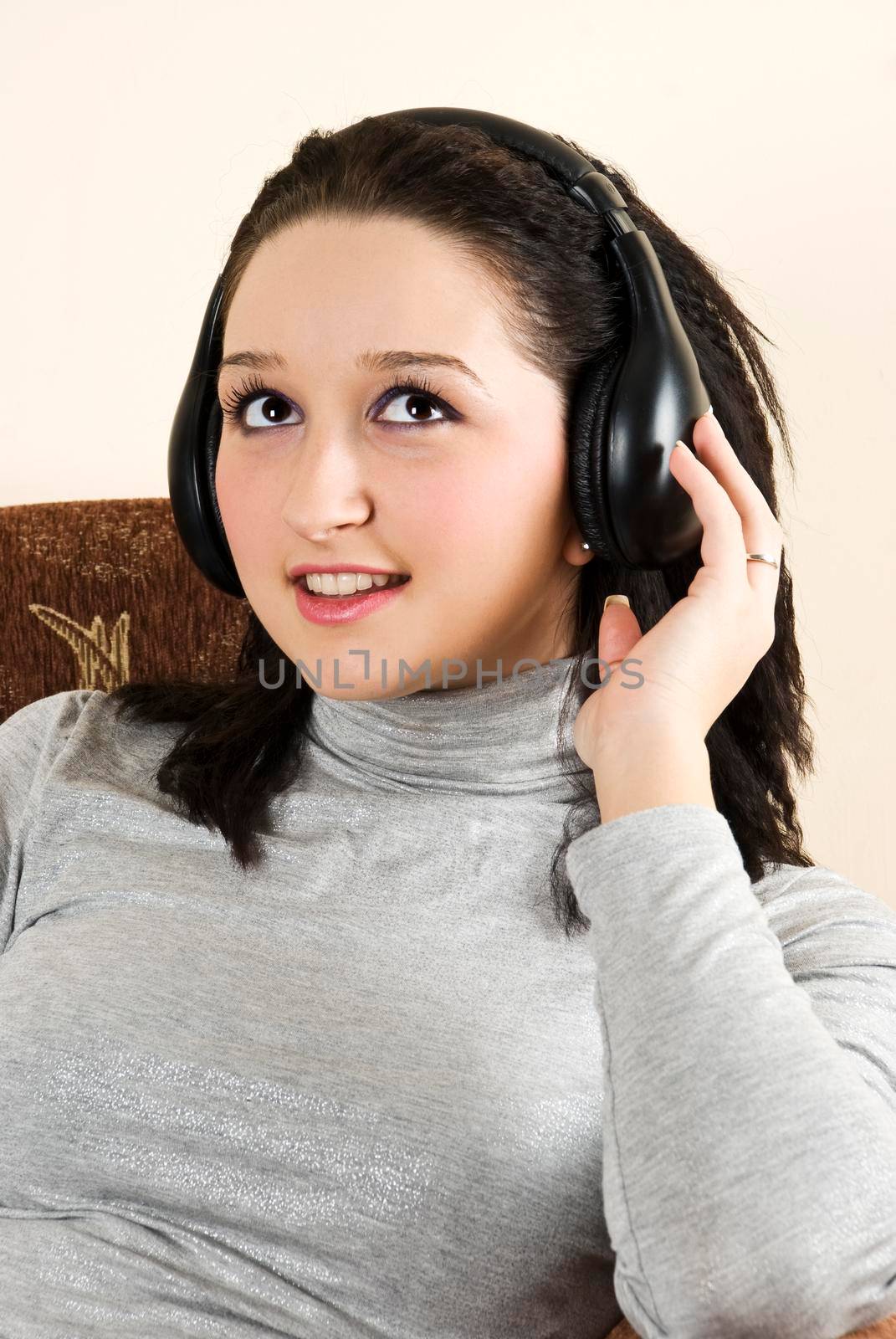 Beauty girl listening music by justmeyo