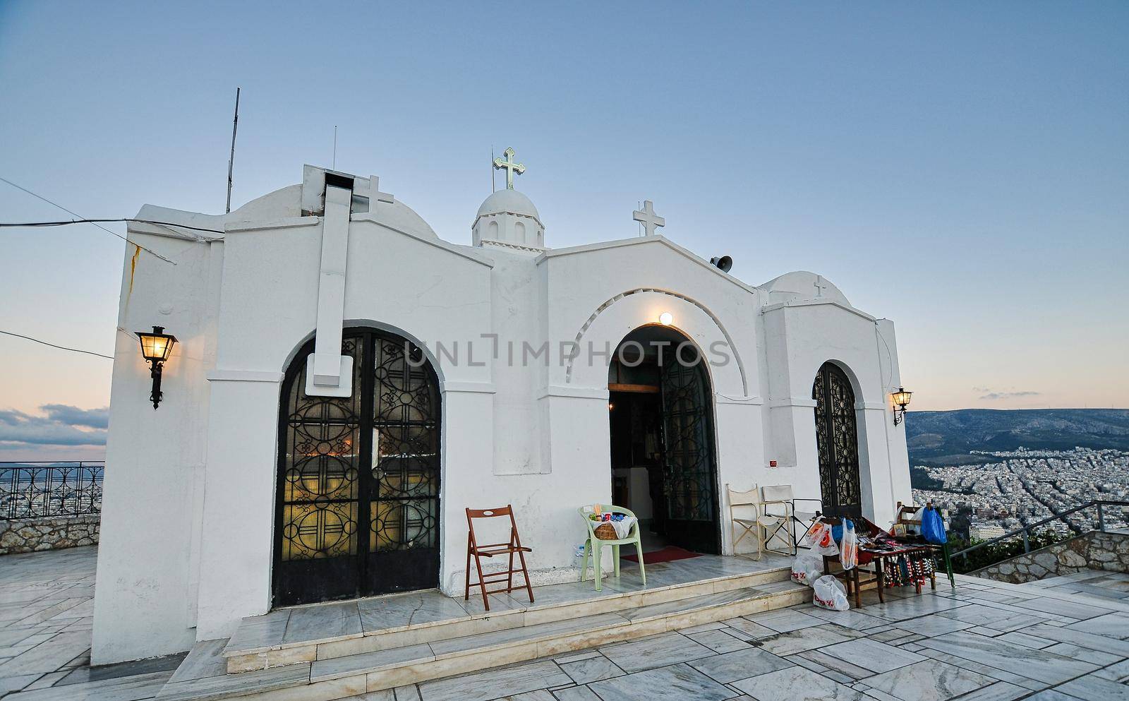 St George church on Lycabettus hill at Athens, Greece by feelmytravel