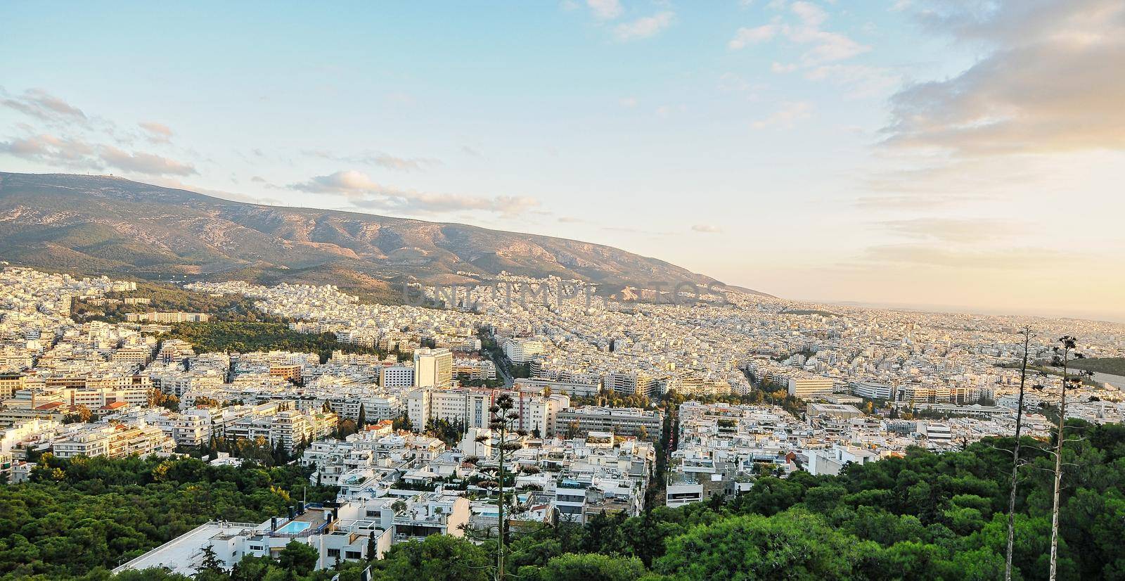 View of Athens from Lycabettus hill by feelmytravel