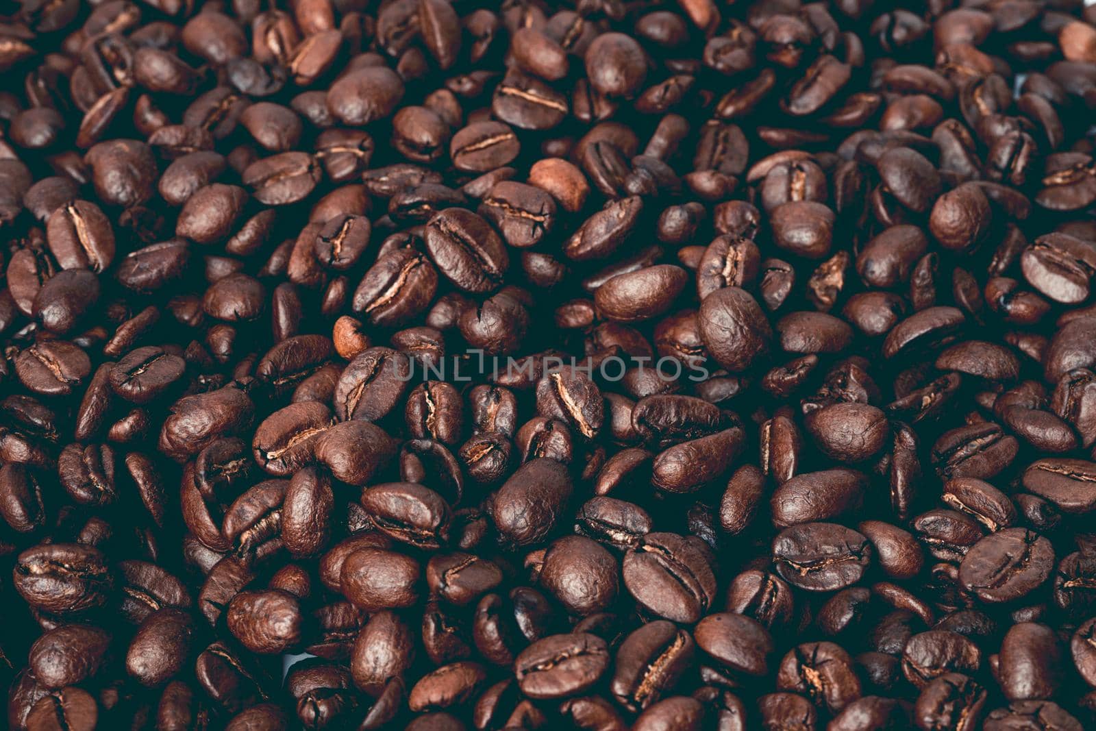 Coffee brown bean medium roasted background. by pamai