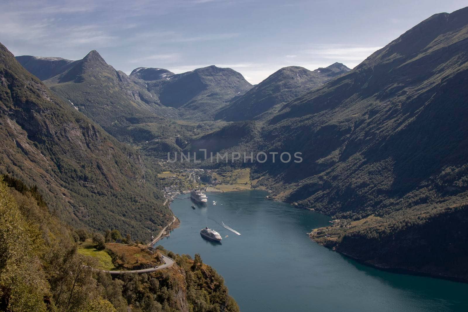 Boats on a Norwegian fjord by ValentimePix