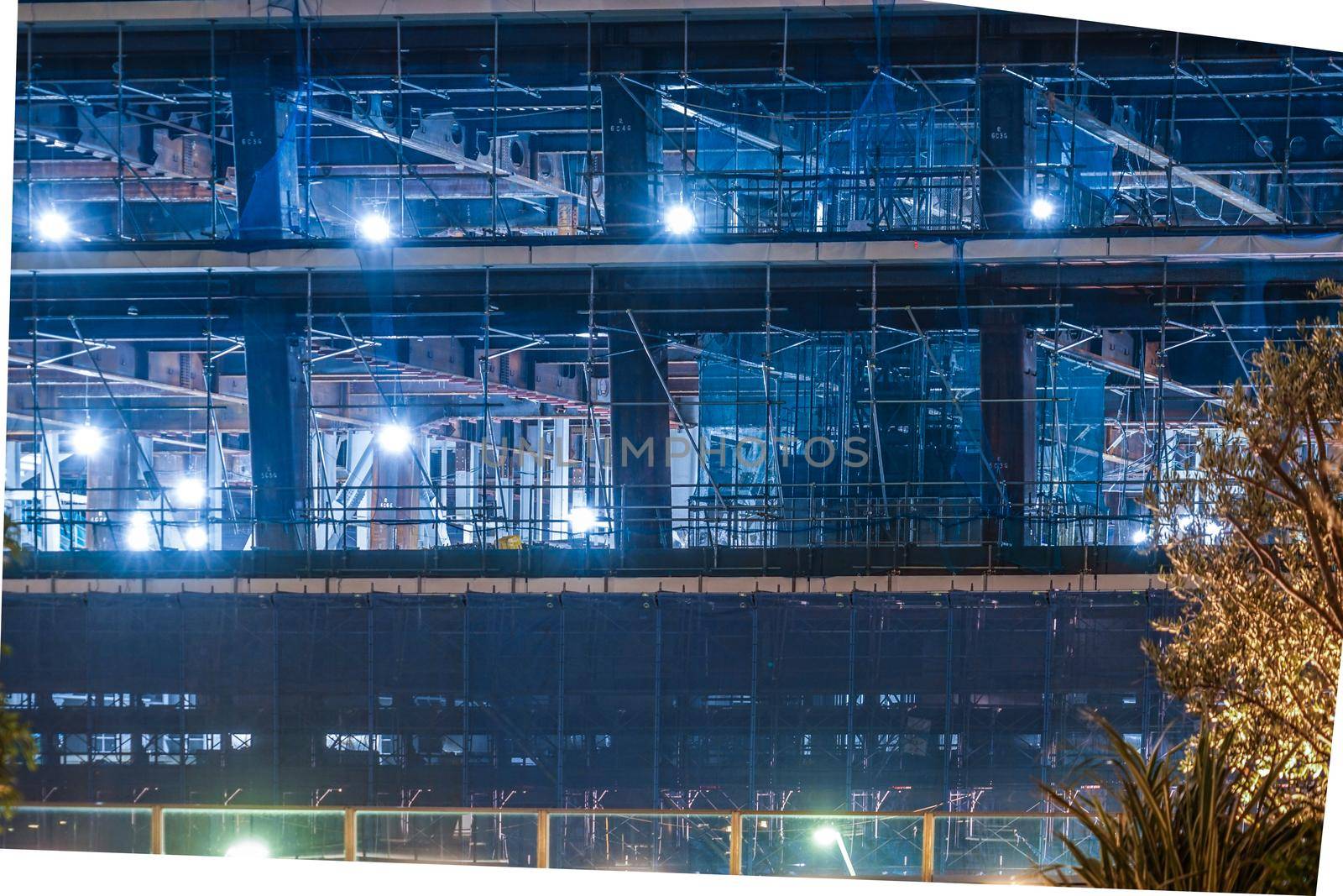 Office building construction site (Yokohama Minato Mirai). Shooting Location: Yokohama-city kanagawa prefecture