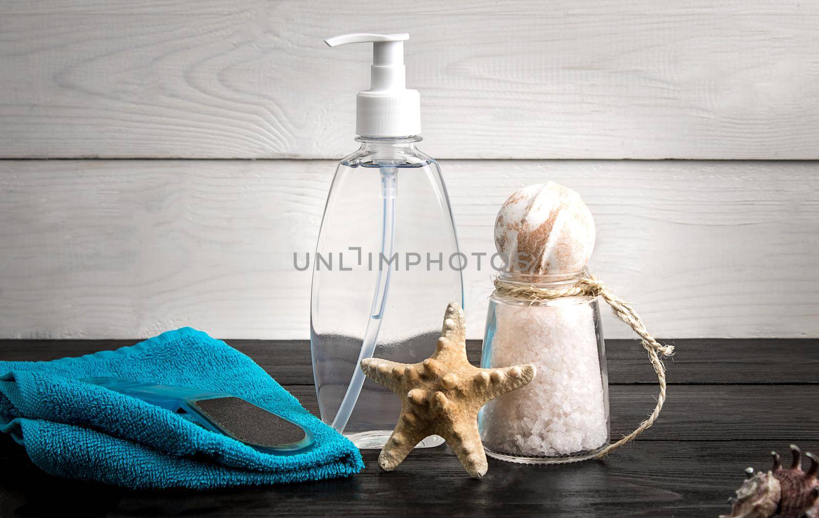 Cosmetics SPA branding mock-up, on white background, place your design. Still life