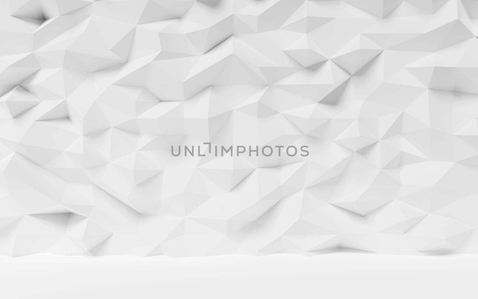 White geometric wall background 3d render by Myimagine