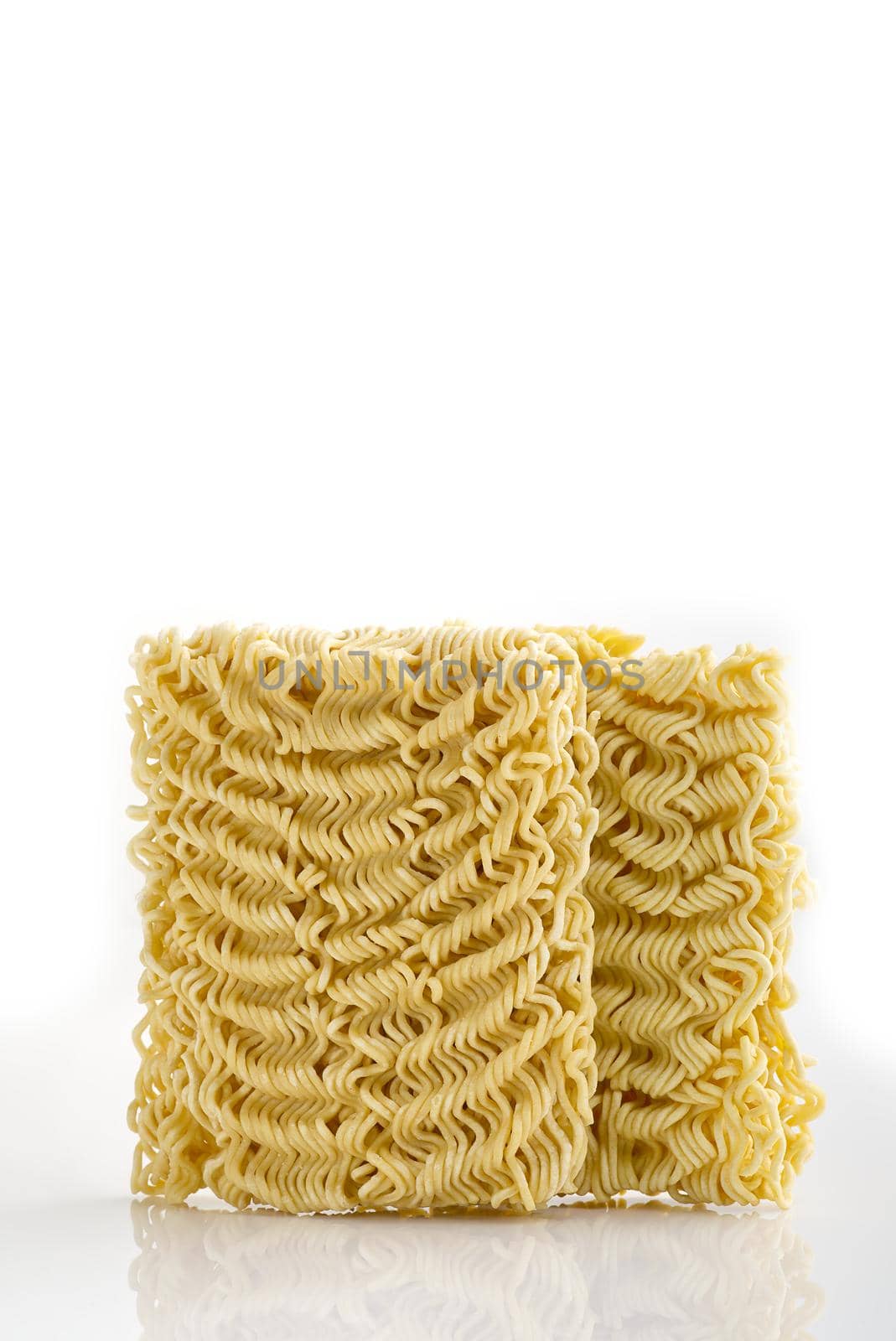 Raw Instant noodles. Close up instant noodles texture for background. by PhotoTime