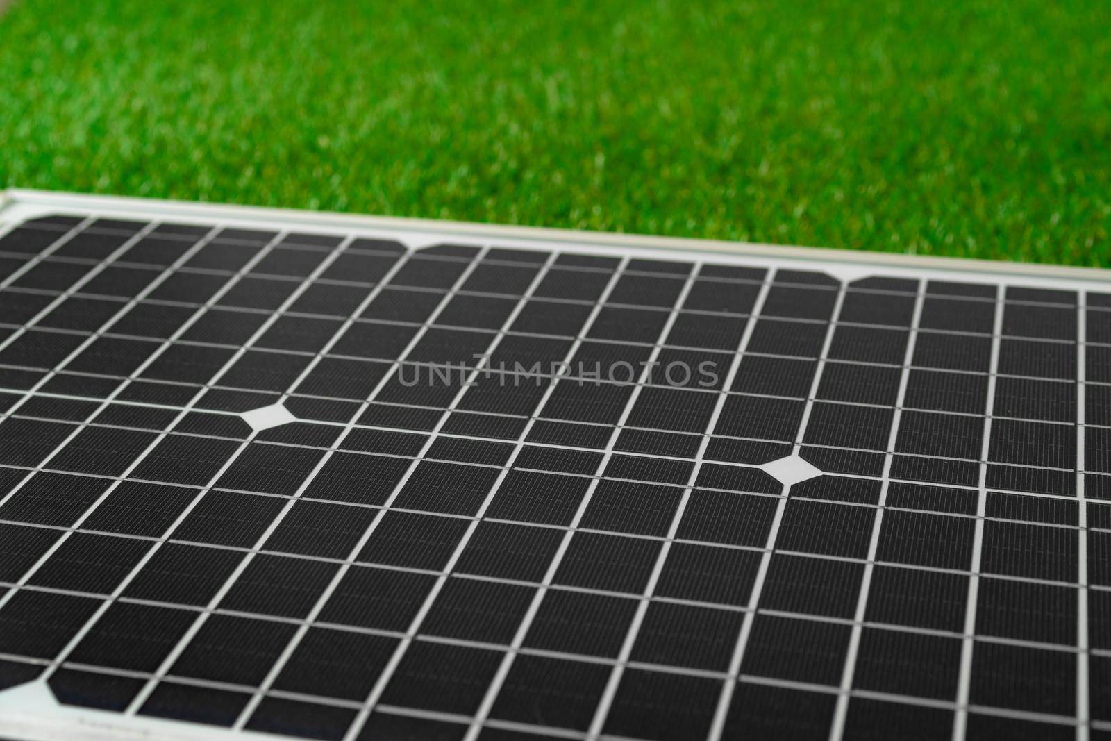 Alternative energy solar power panel close up studio shot
