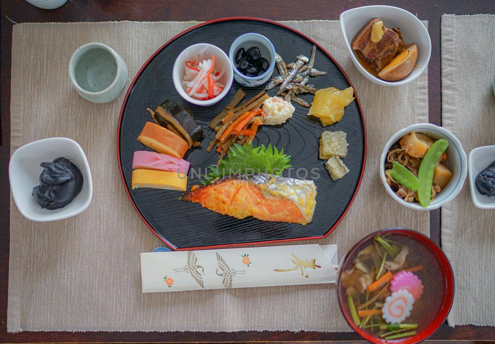 Ocean food (Japans New Year). Shooting Location: Sendai, Miyagi Prefecture