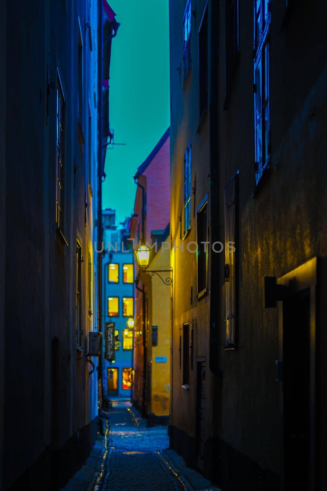 Gumlastan Old Town Alley (Stockholm). Shooting Location: Sweden, Stockholm