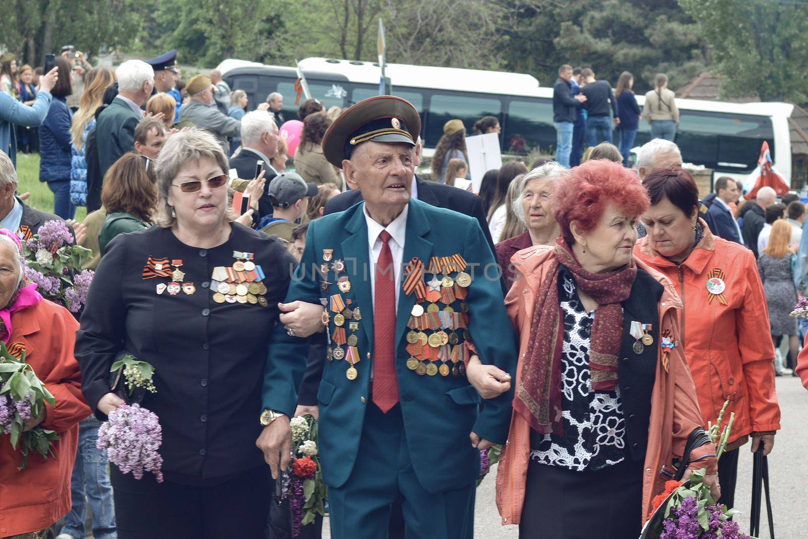 PYATIGORSK, RUSSIA - MAY 09, 2017: The veterans on a Victory Day