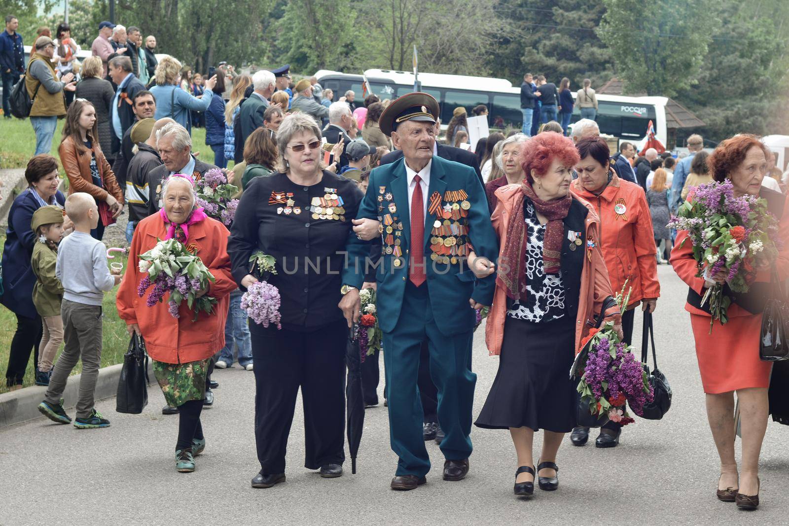PYATIGORSK, RUSSIA - MAY 09, 2017: The veterans on a Victory Day