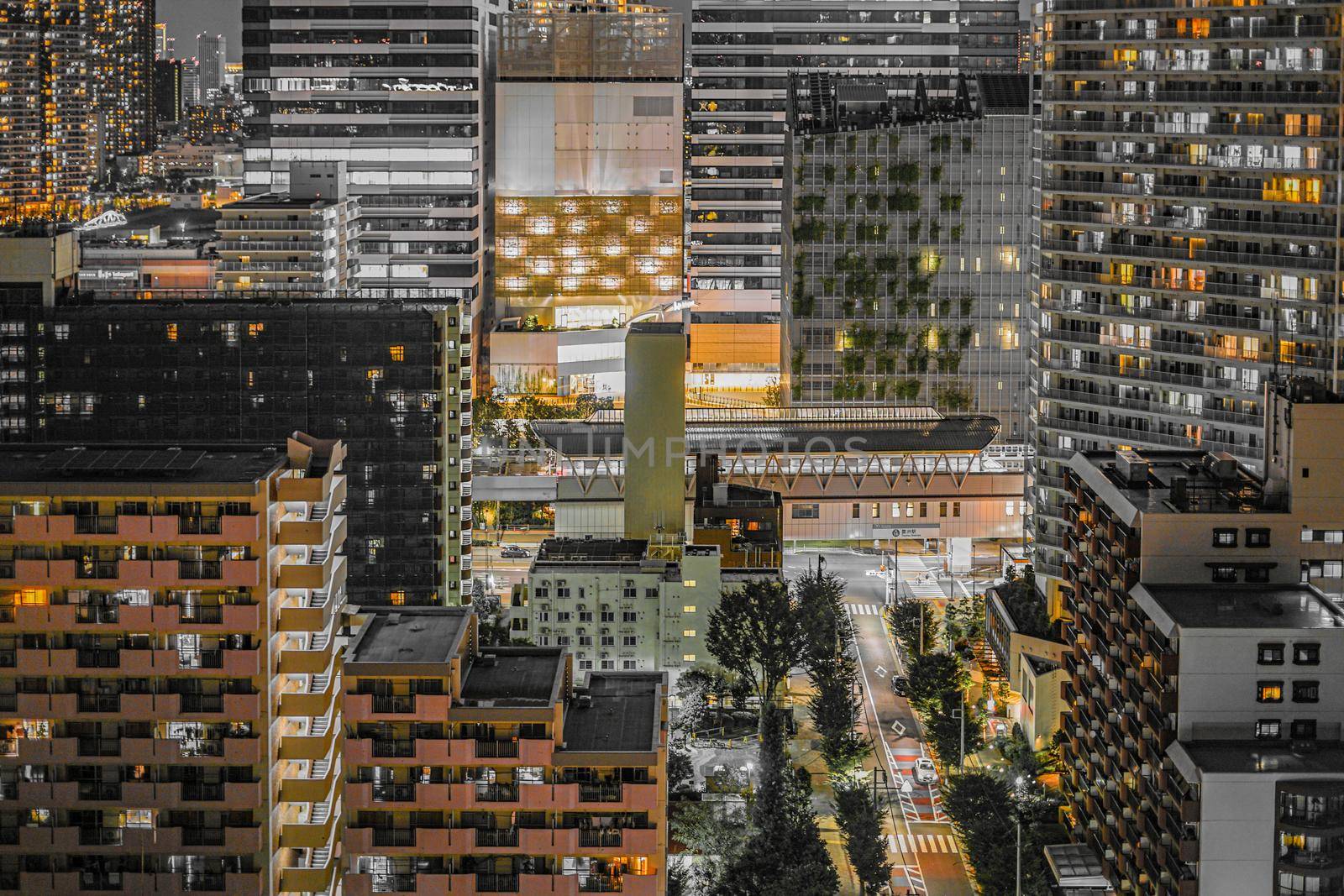 High-rise apartment group of Toyosu (Kyoto Ward, Tokyo). Shooting Location: Tokyo metropolitan area