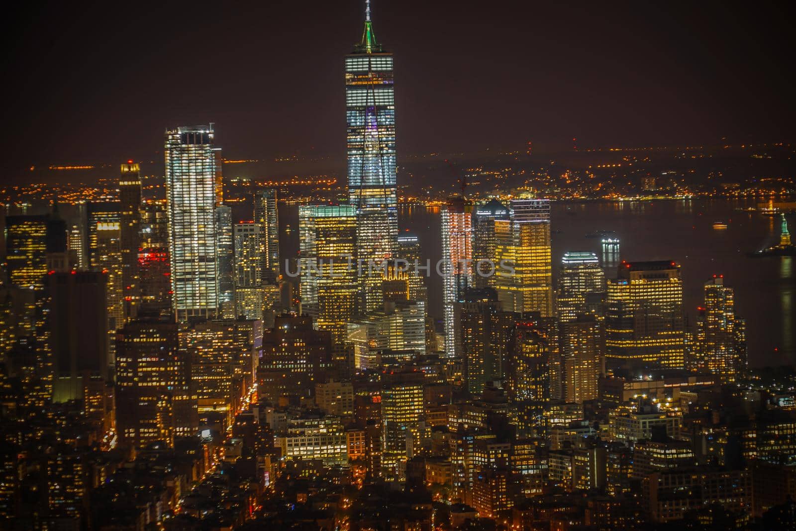 Night view from Empire State Building. Shooting Location: New York, Manhattan