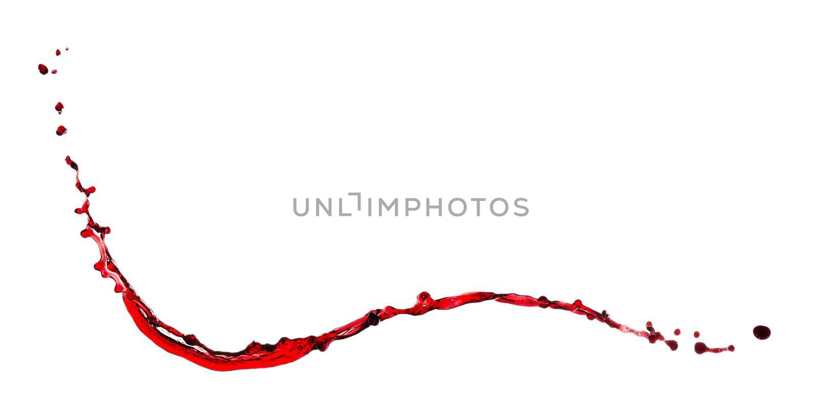 Isolated Red wine splash on white background by PhotoTime