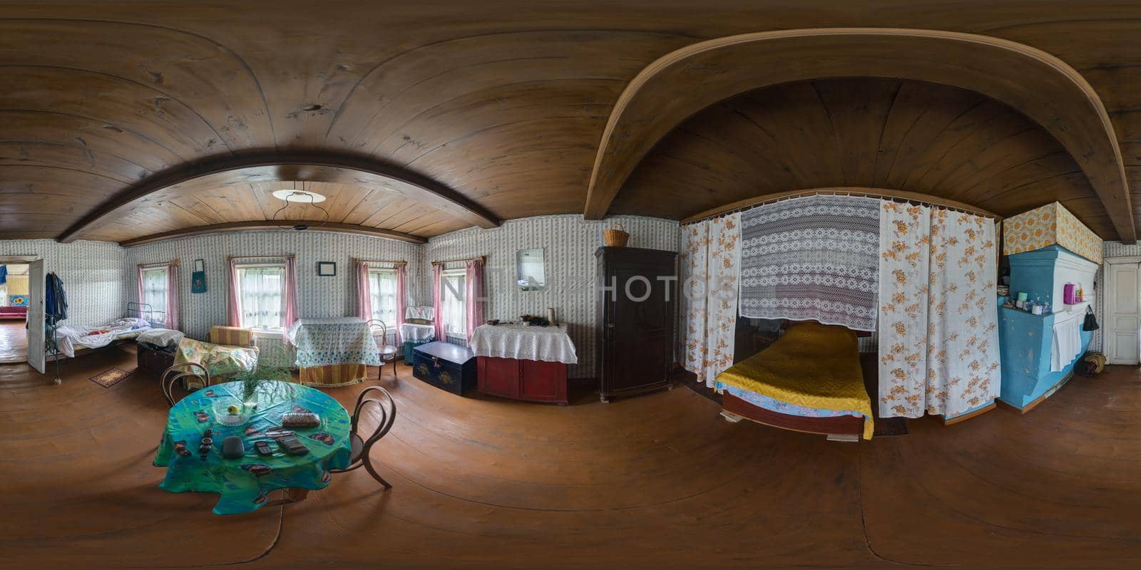 Old wooden house interior spherical panorama 1 by z1b