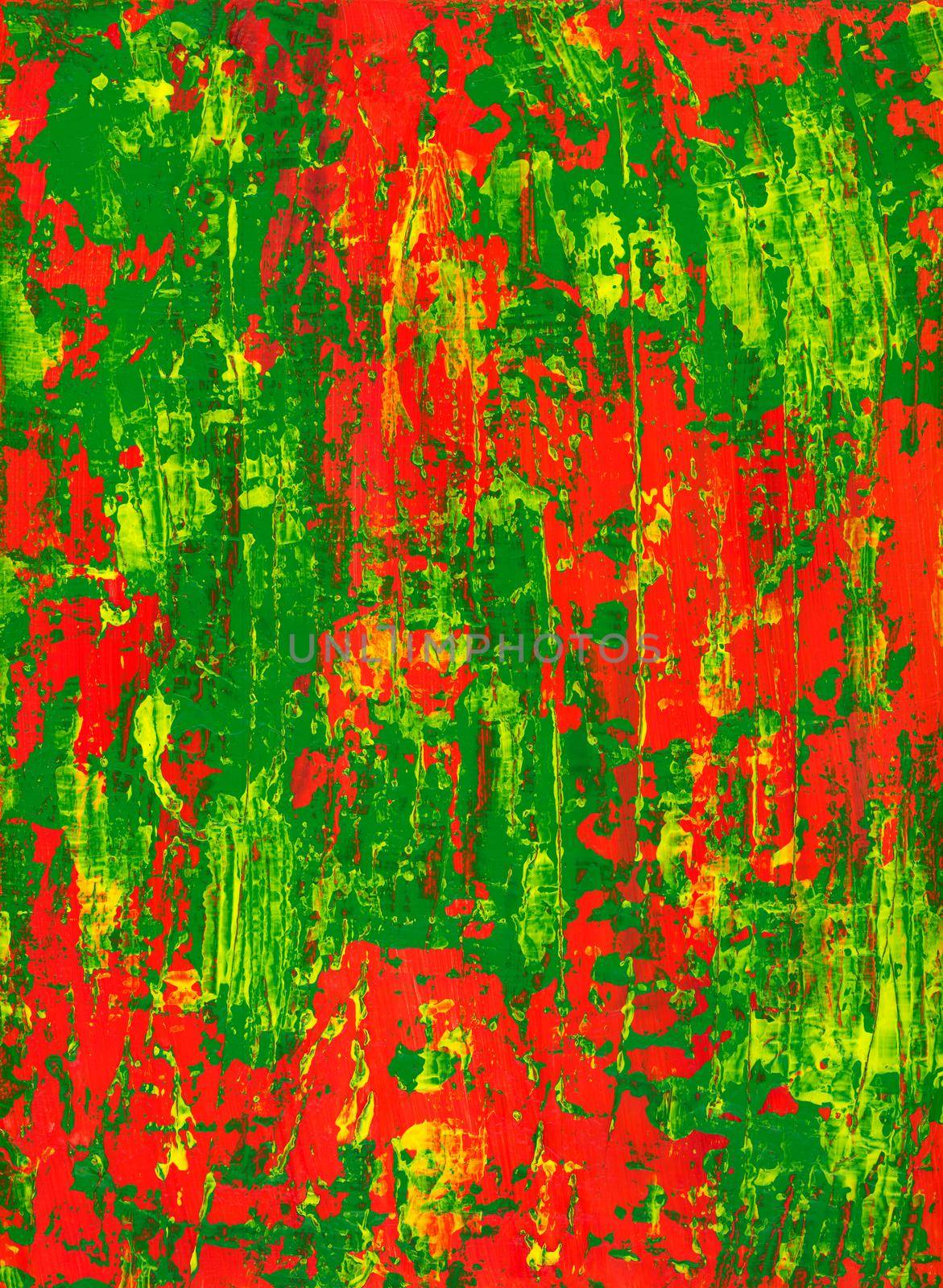 Abstract in green, red and yellow by Bwise