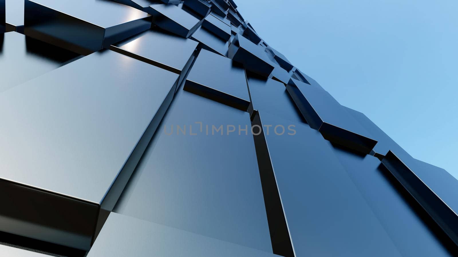 3d Rendering Of Abstract Background With Rectangle Geometric Cubes Block Illustration