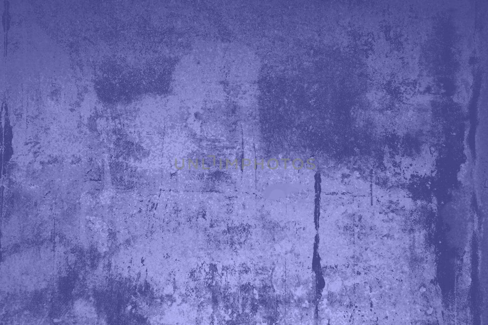 Very peri toned colour grunge decorative navy dark wall background. Art rough stylized texture banner trendy color 2022. Grunge very peri color texture. High quality photo