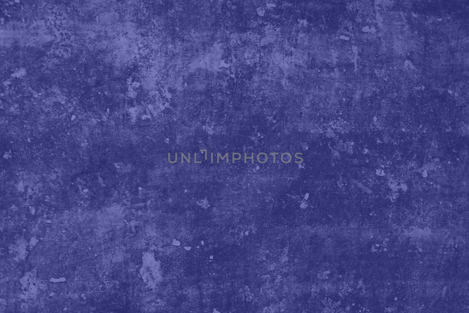 Very peri toned colour grunge decorative navy dark wall background. Art rough stylized texture banner trendy color 2022. Grunge very peri color texture. High quality photo