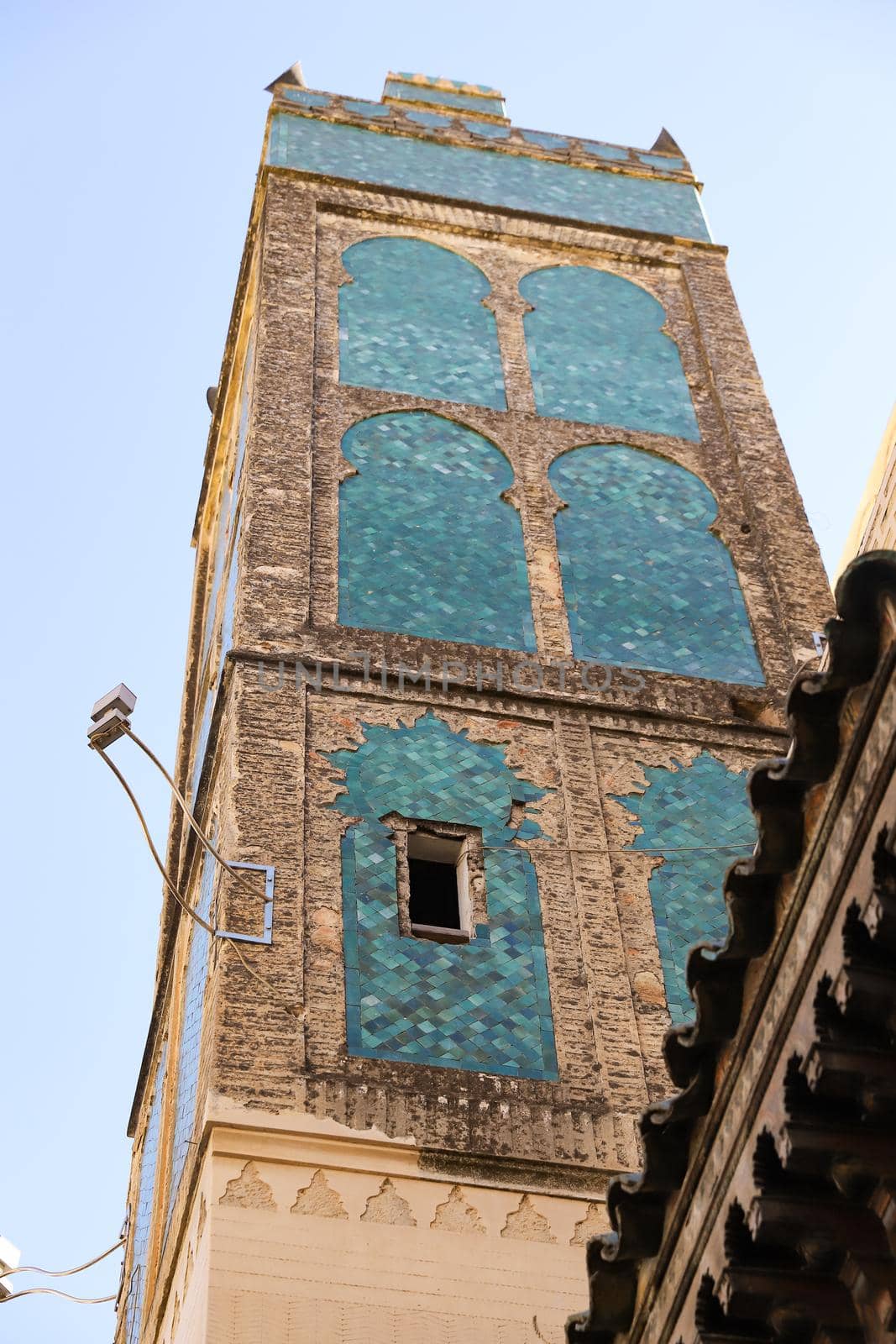 Minaret of a Mosque in Fez City, Morocco