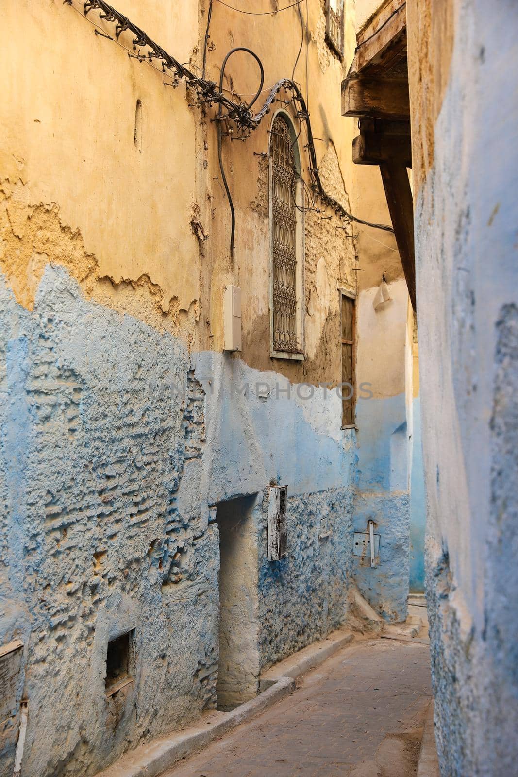 A Narrow Street in Fez City, Morocco