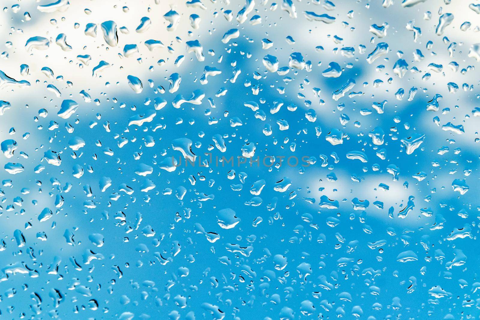 Raindrops Down Windshield