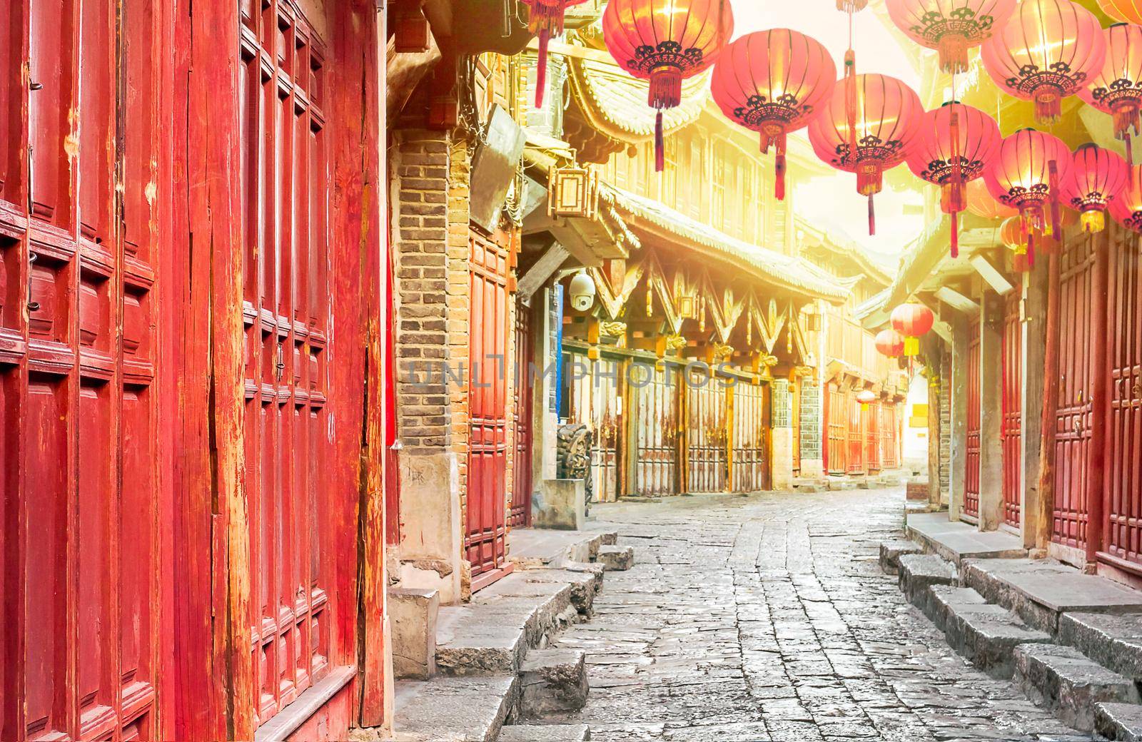 Chinese old town in the morning , Lijiang Yunnan ,China by toa55