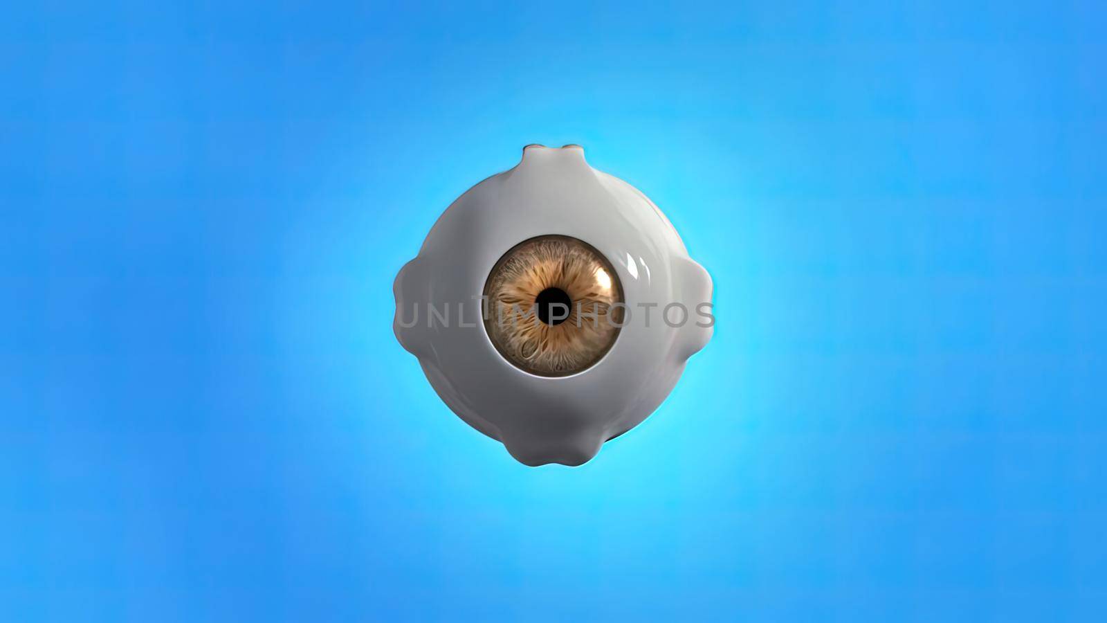 Laser surgery , eye laser treatment 3D illustration