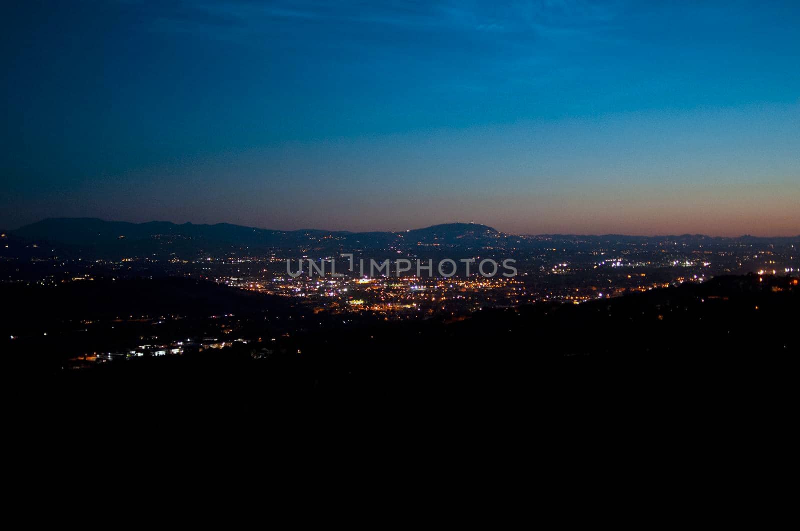 landscape san marino state by night